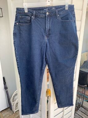 Old Navy Dark Wash High Rise Curvy O.G. Straight Jeans with secret slim pockets